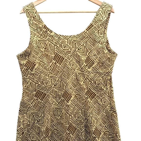 Vintage 80s Miss Dorby Tribal Sleeveless Maxi Dress - 16 - Picture 6 of 8
